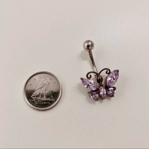 🍒2/20$ Y2K Style Butterfly Navel Belly Piercing Jewelry NEW - Picture 4 of 7